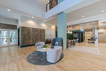 Updated lobby and leasing office at one plantation apartments in plantation, fl 33324
